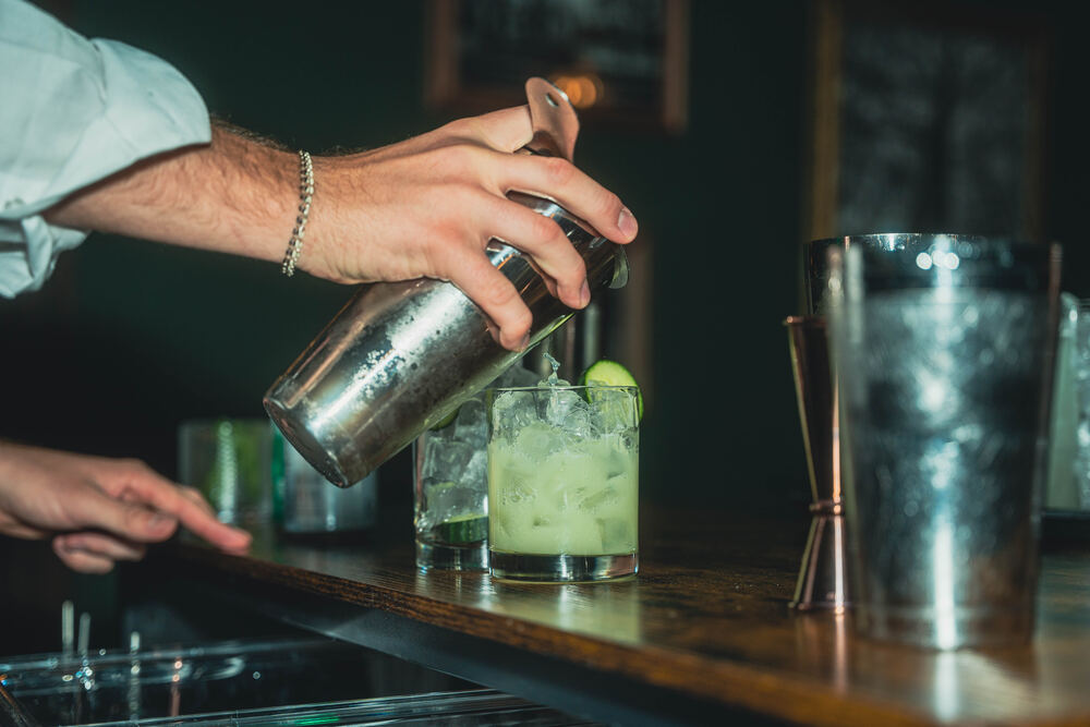 Cocktail shaker in action